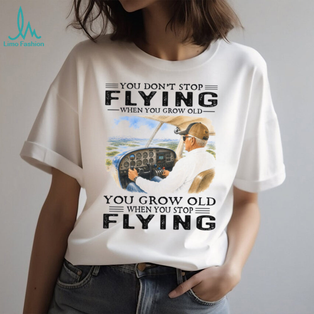 Aviation Pilot Old Man Airplane Flying Hobby Shirt