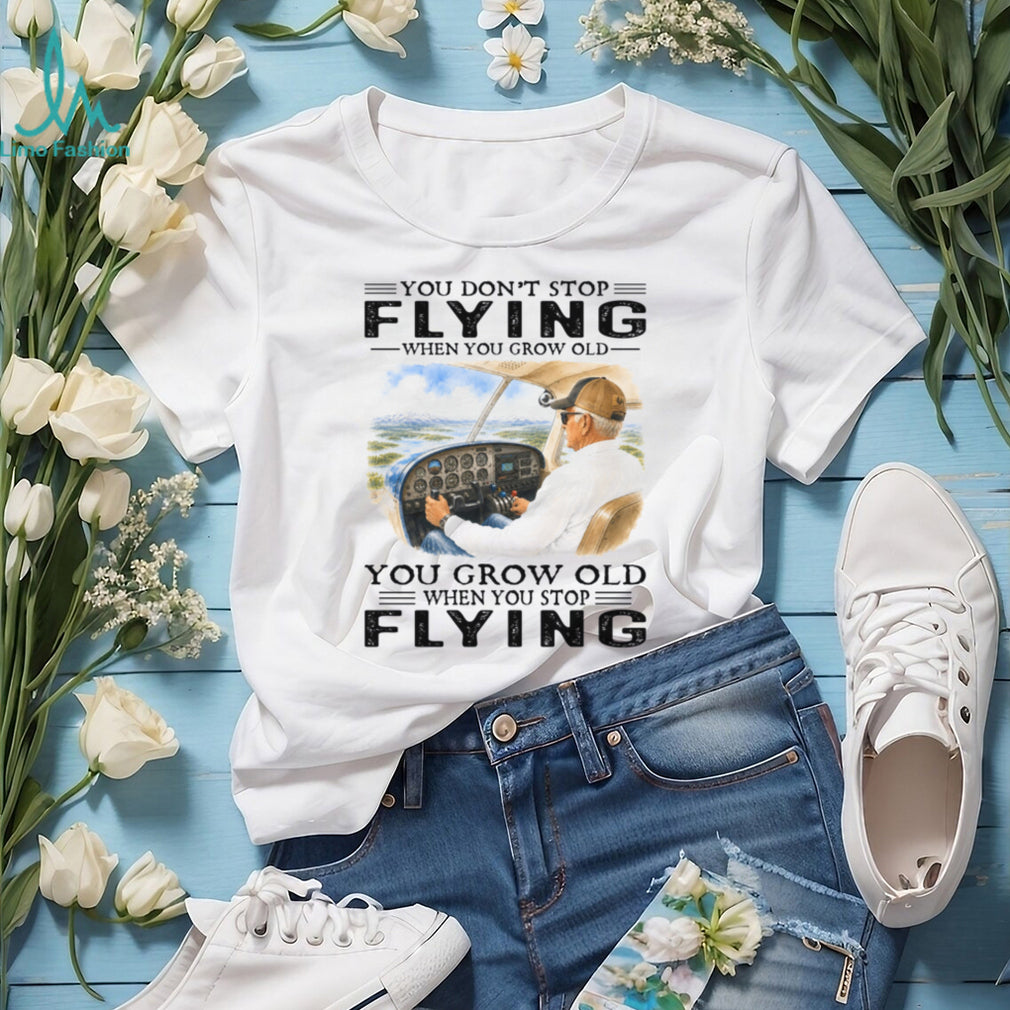 Aviation Pilot Old Man Airplane Flying Hobby Shirt