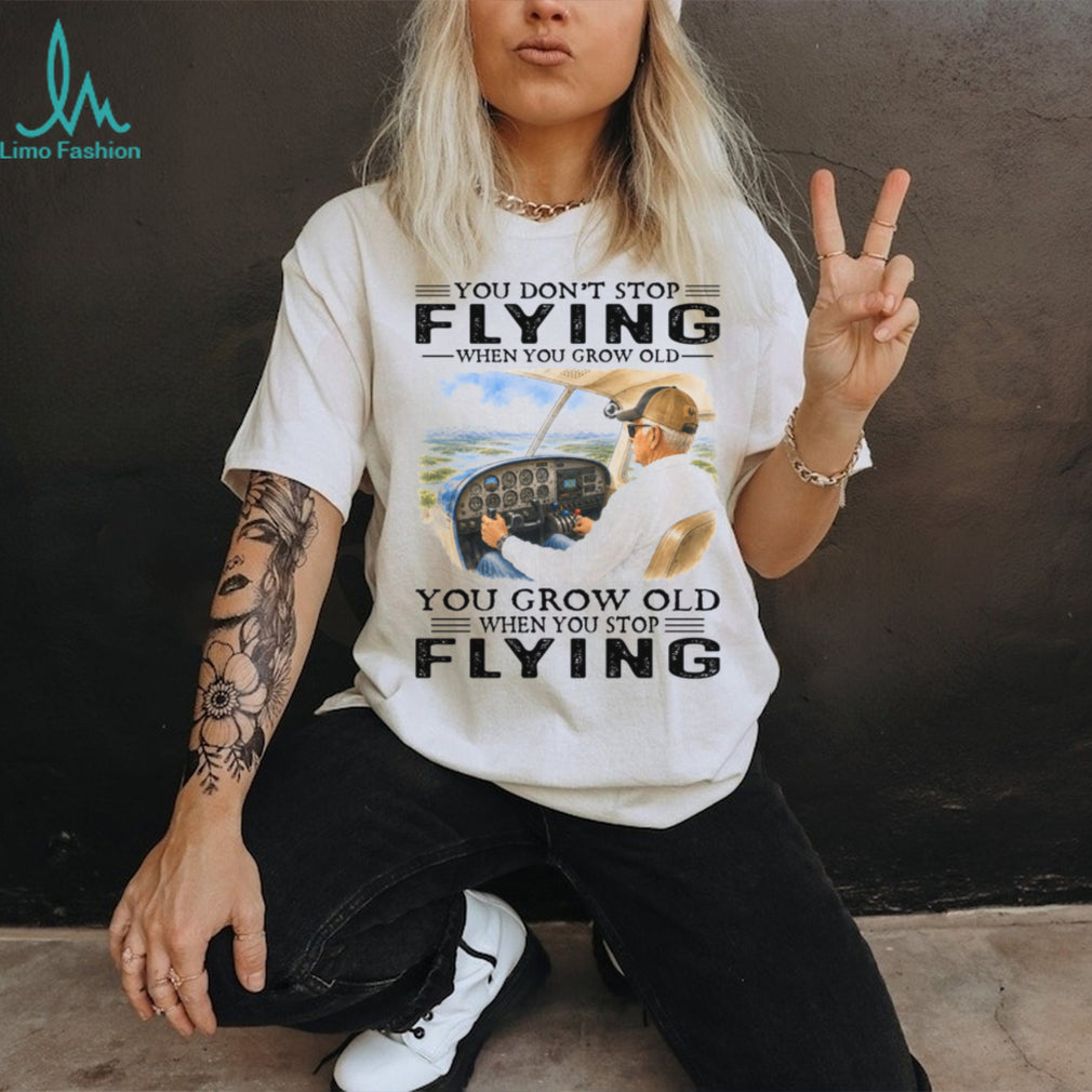 Aviation Pilot Old Man Airplane Flying Hobby Shirt