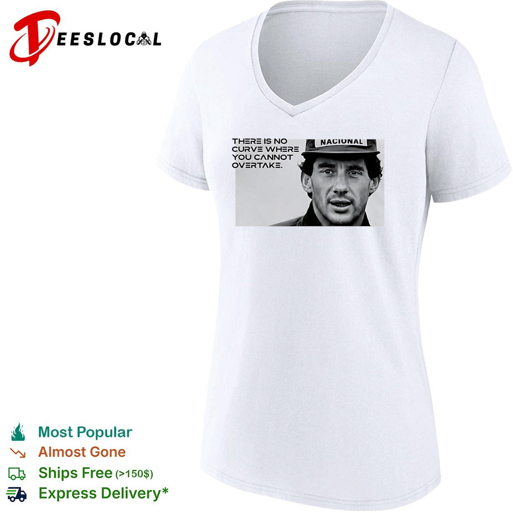 Ayrton Senna there is no curve where you cannot overtake Nacional cap shirt