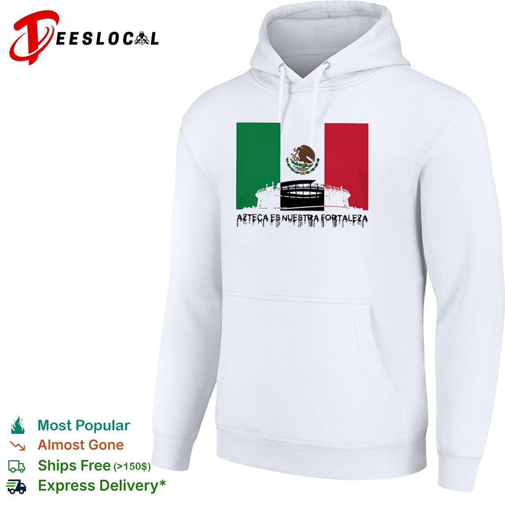 Azteca es nuestra fortaleza Mexico flag and stadium silhouette shirt
