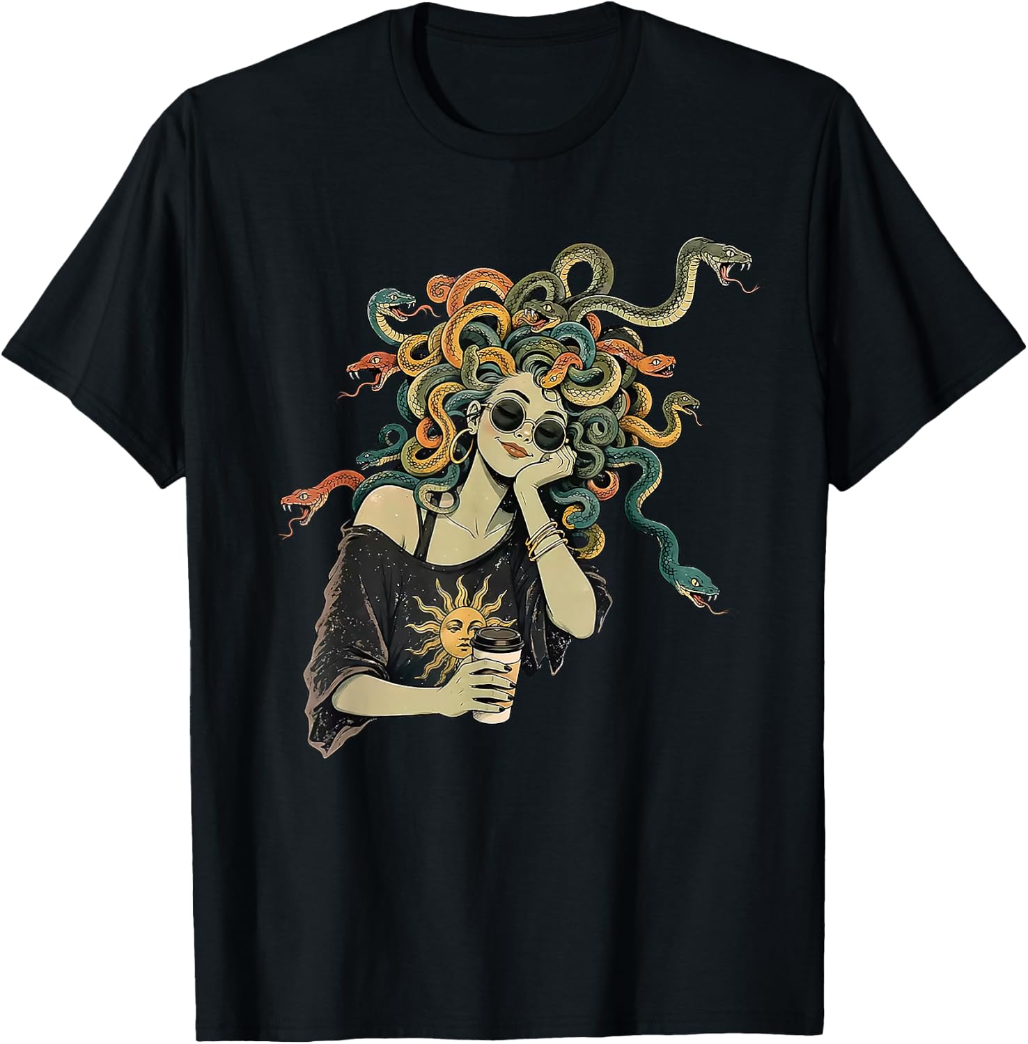 Cute Medusa Coffee T-Shirt