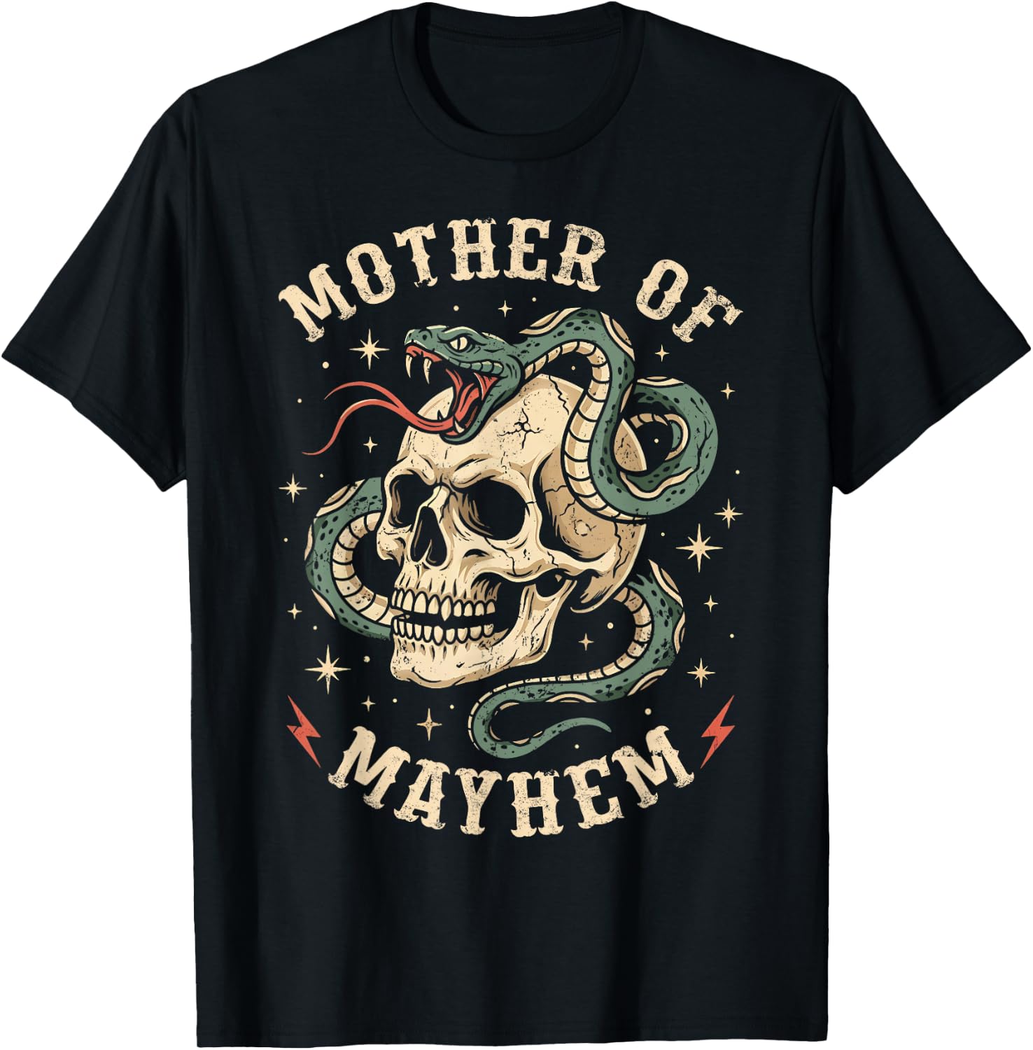 Mother of Mayhem Women Mom Funny Mothers Day Matching Family T-Shirt