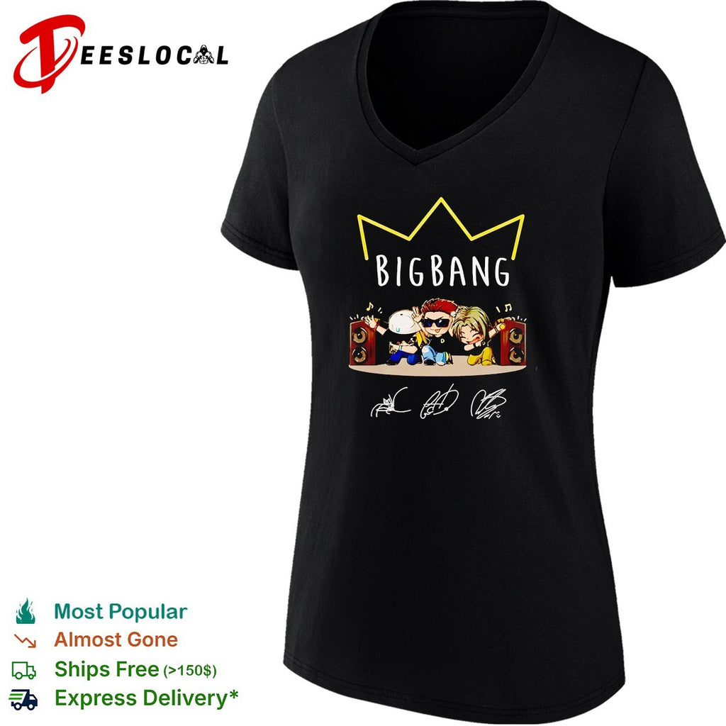 BIGBANG chibi portrait signature shirt