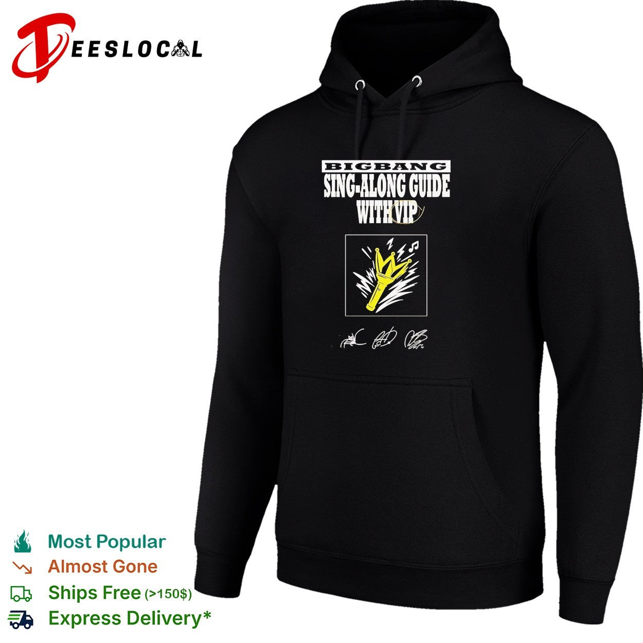 BIGBANG sing along guide with VIP lightstick shirt