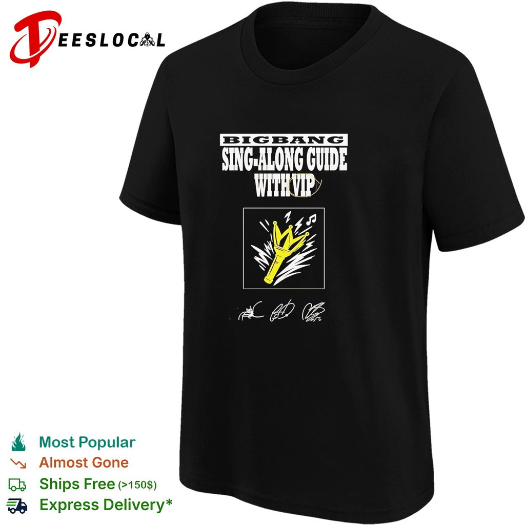 BIGBANG sing along guide with VIP lightstick shirt