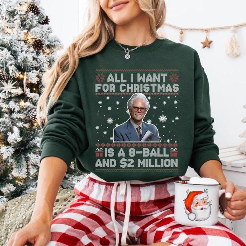 Baby Billy All I Want For Christmas Is A 8-Ball And 2 Million Christmas Sweatshirt, Baby Billy All I Want For Christmas...