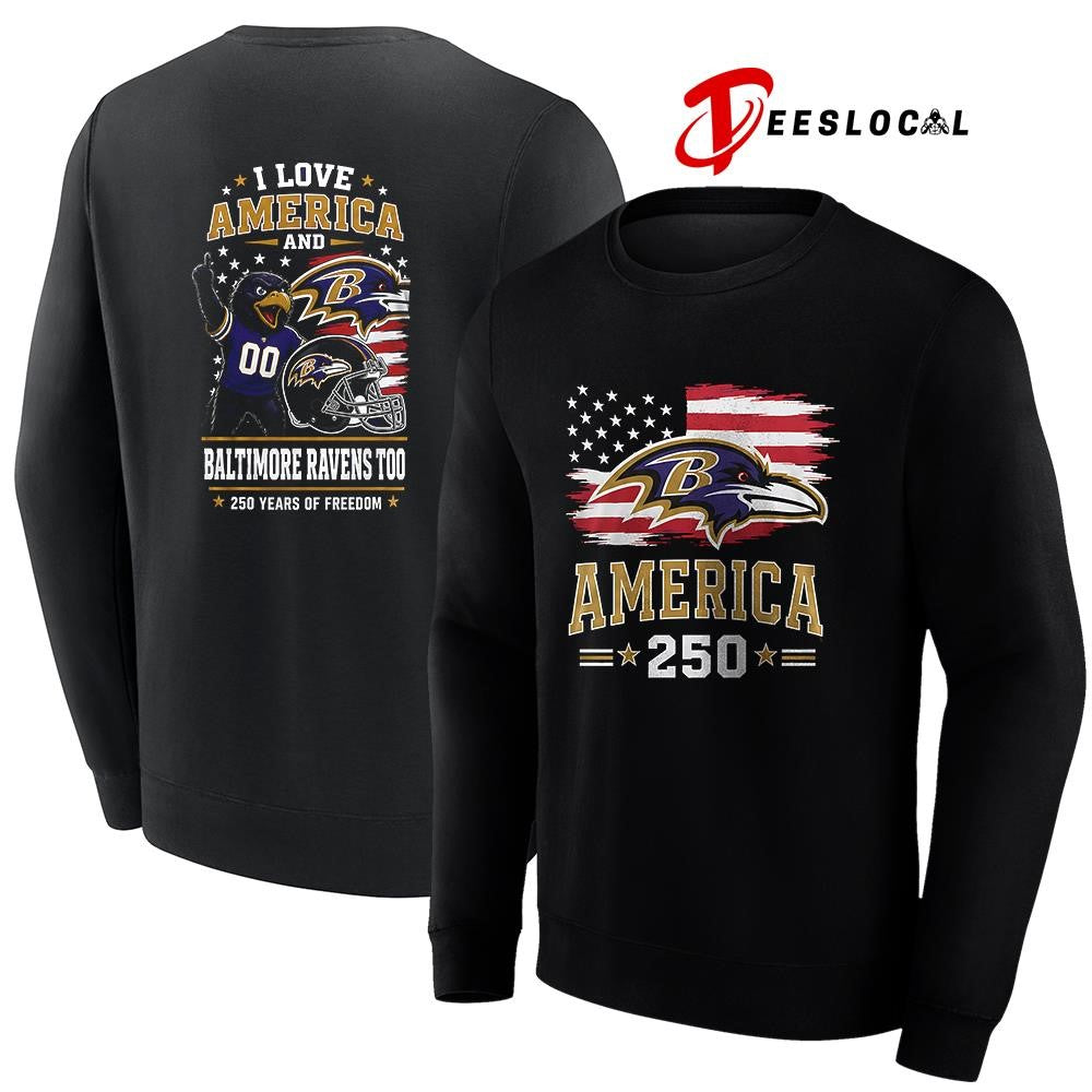 Baltimore Ravens 250 years of freedom mascot shirt