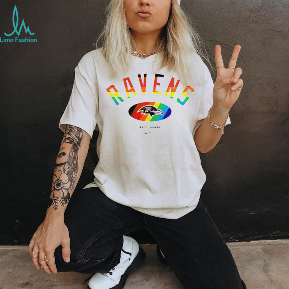 Baltimore Ravens Pride Month Rainbow logo shirt