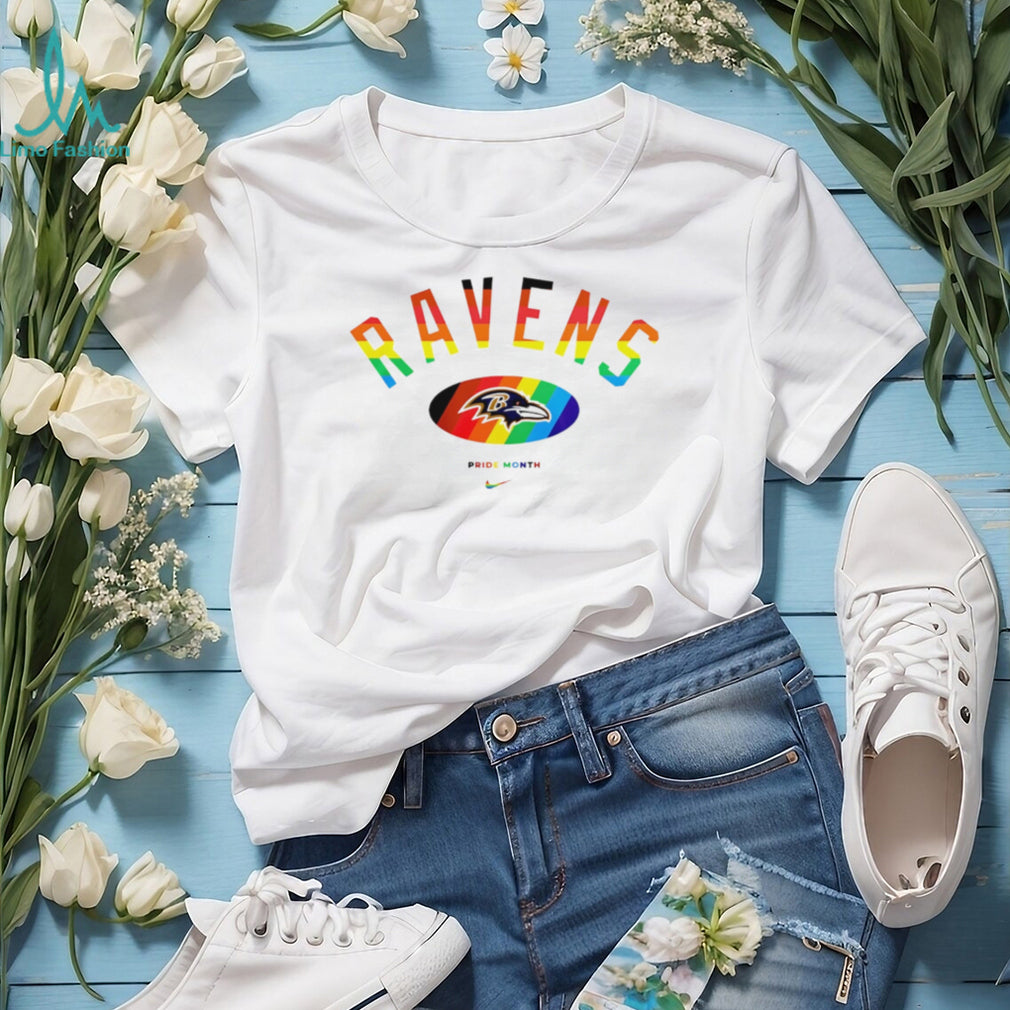 Baltimore Ravens Pride Month Rainbow logo shirt