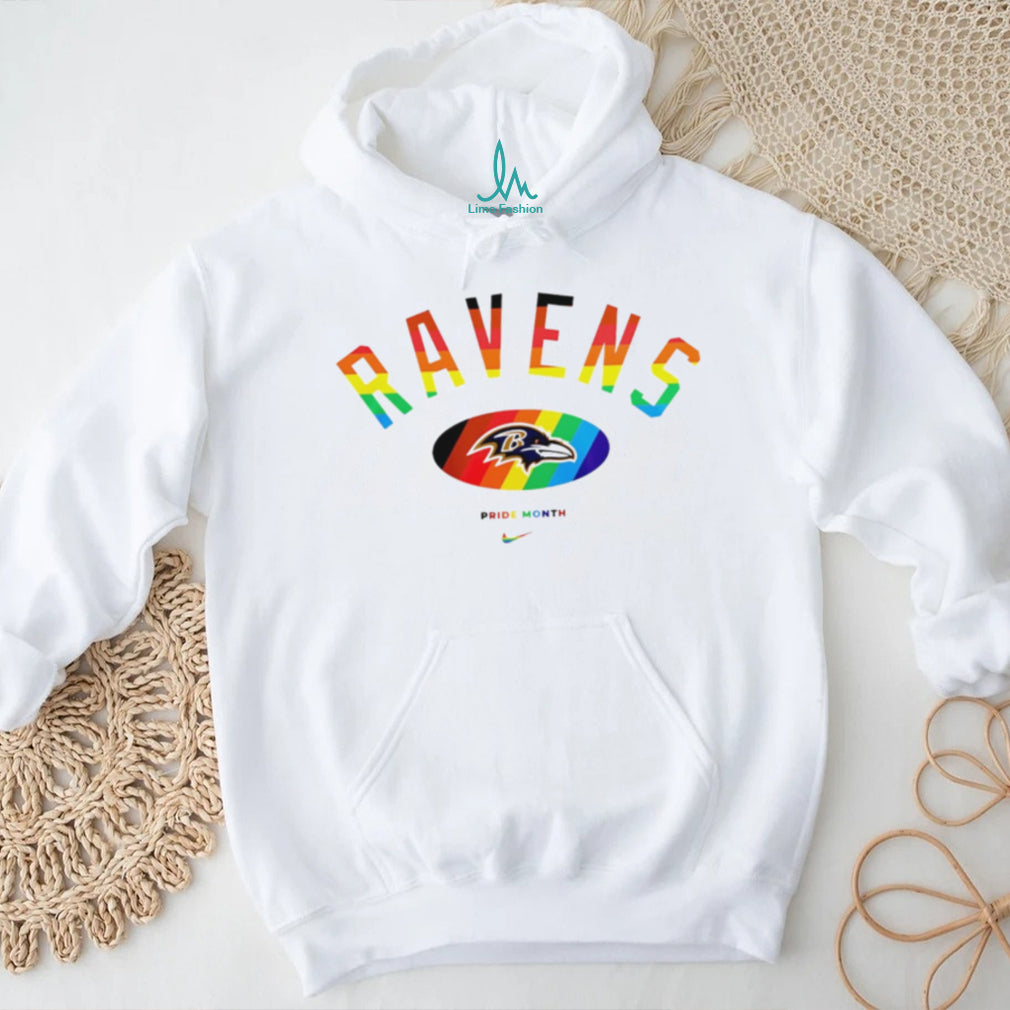 Baltimore Ravens Pride Month Rainbow logo shirt