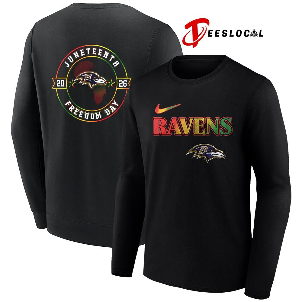 Baltimore Ravens x Juneteenth Strong freedom day logo shirt