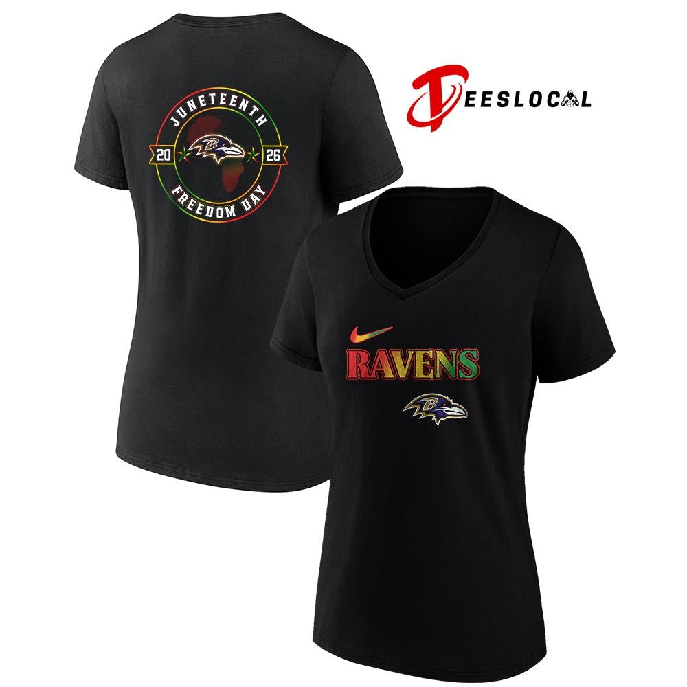 Baltimore Ravens x Juneteenth Strong freedom day logo shirt