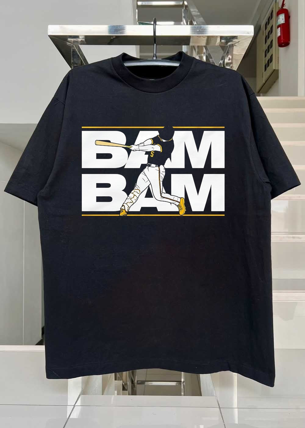 Bam Bam Baseball Player Hitting Home Run Pittsburgh Pirates T-Shirt