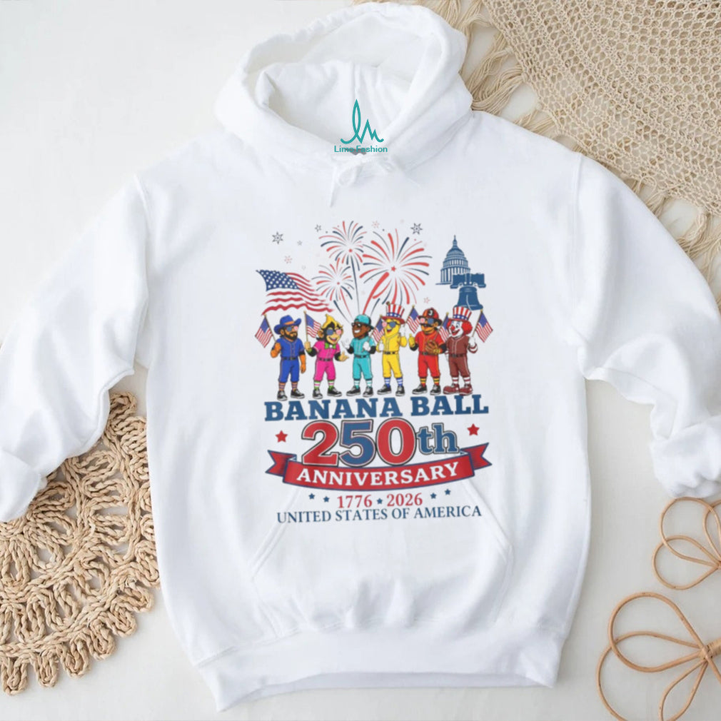 Banana Ball 250th Anniversary USA Patriotic Baseball Shirt