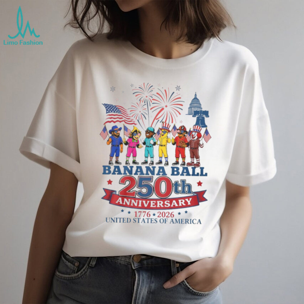 Banana Ball 250th Anniversary USA Patriotic Baseball Shirt