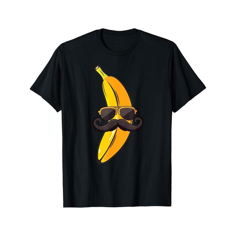 Banana Mustache Sunglasses Face Funny Fruit Cool Banana T-Shirt made in usa Hoodie, Sweatshirt | PodTeesHub.com