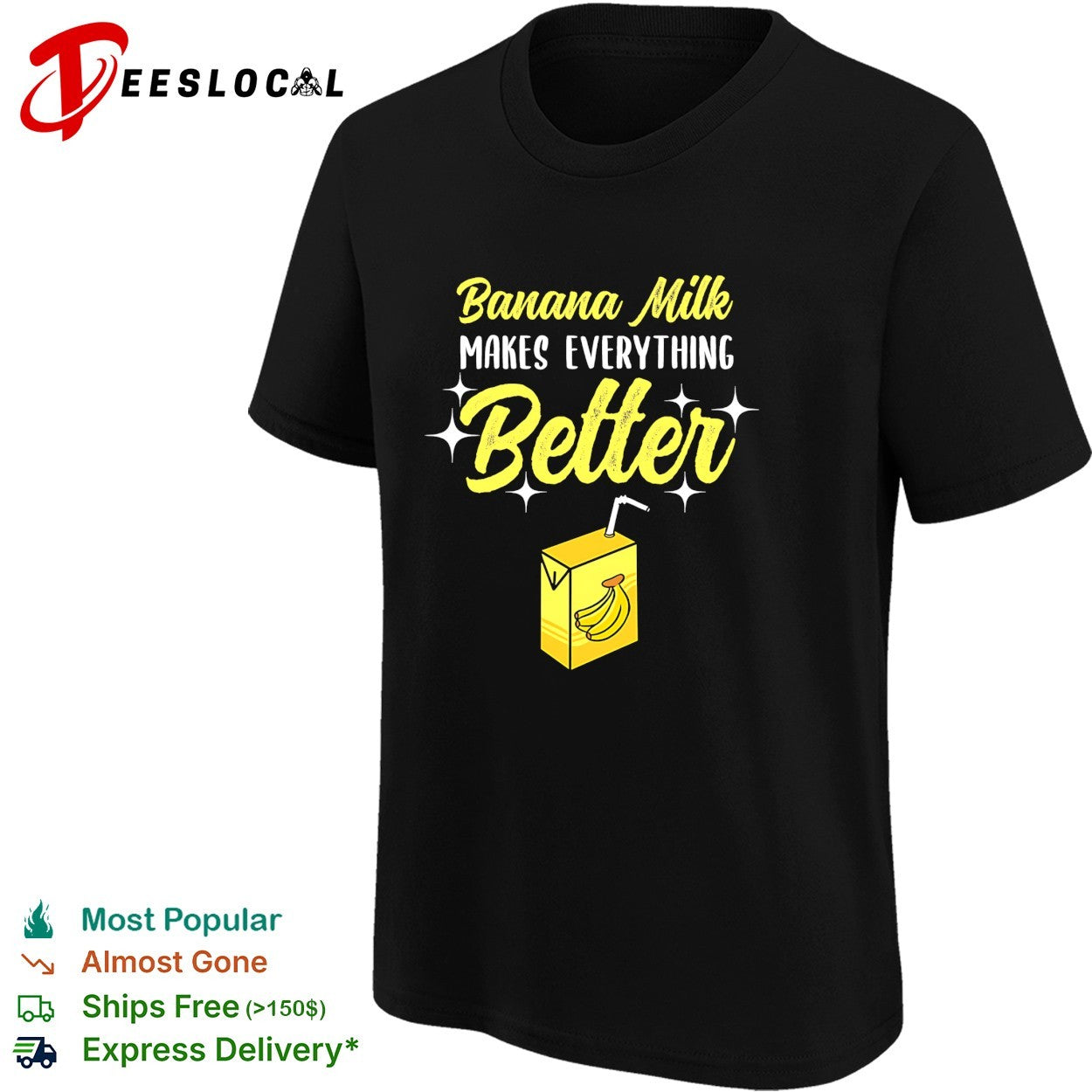 Banana milk makes everything better carton shirt