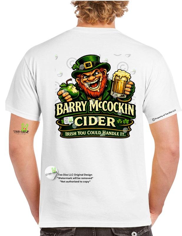 Barry McCockin Cider - Men's Funny Graphic St. Patrick's day, Irish T-shirt Hoodie, Sweatshirt | PodTeesHub.com