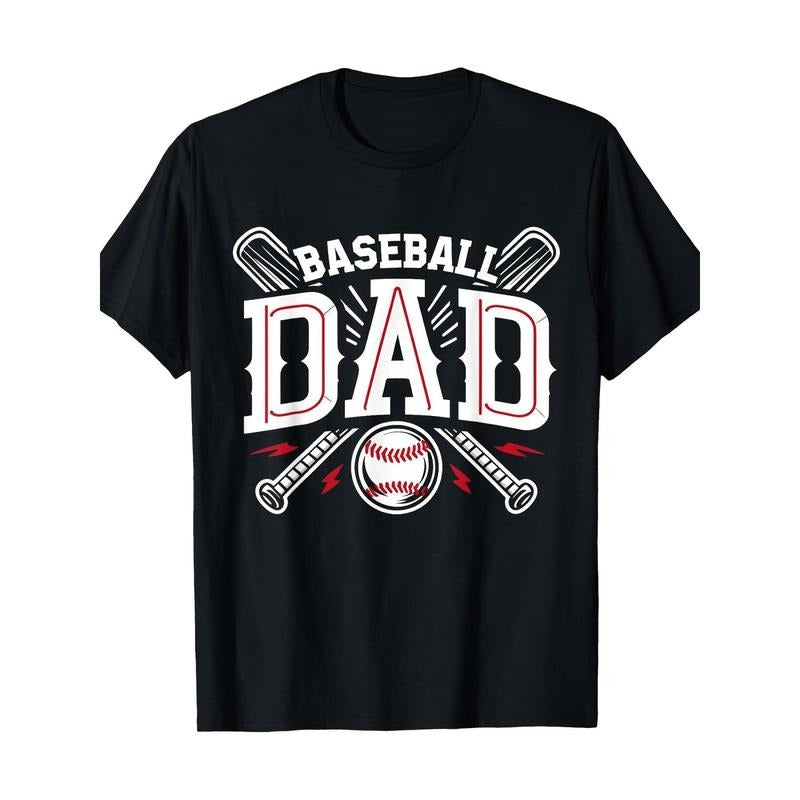 Baseball 100% Cotton T-Shirt, Casual Crew Neck with Geometric Print, Machine Washable Perfect for All Seasons Hoodie,...