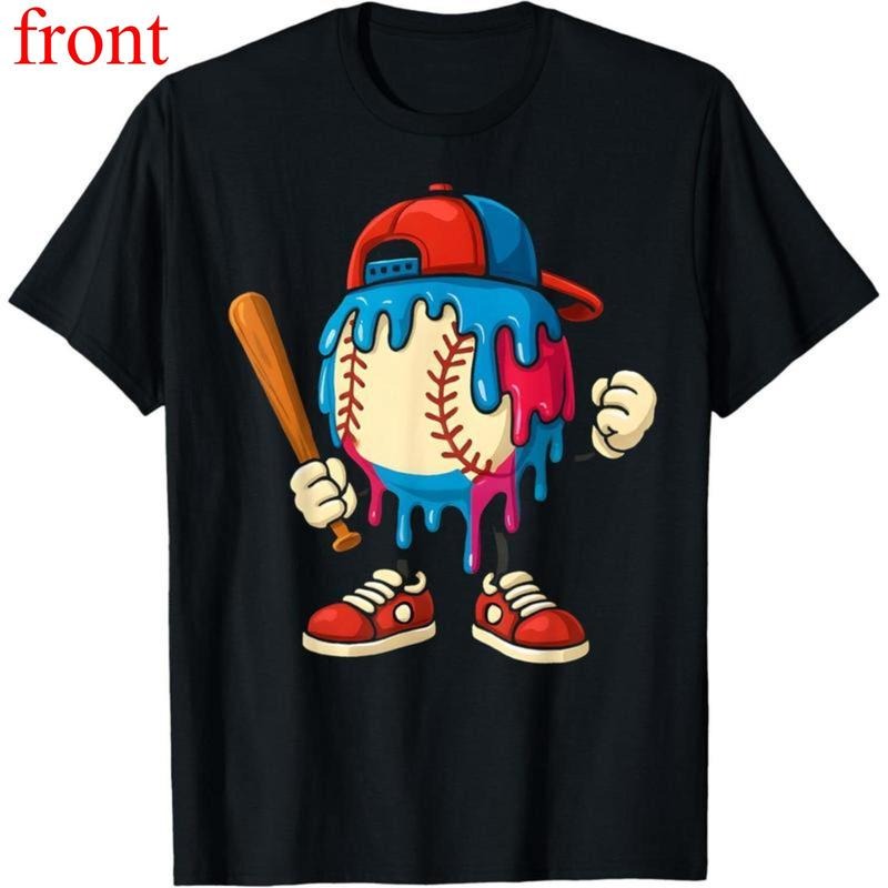 Baseball Drip Unisex Ice Cream Drip Sport Game Day T-Shirt Hoodie, Sweatshirt | PodTeesHub.com