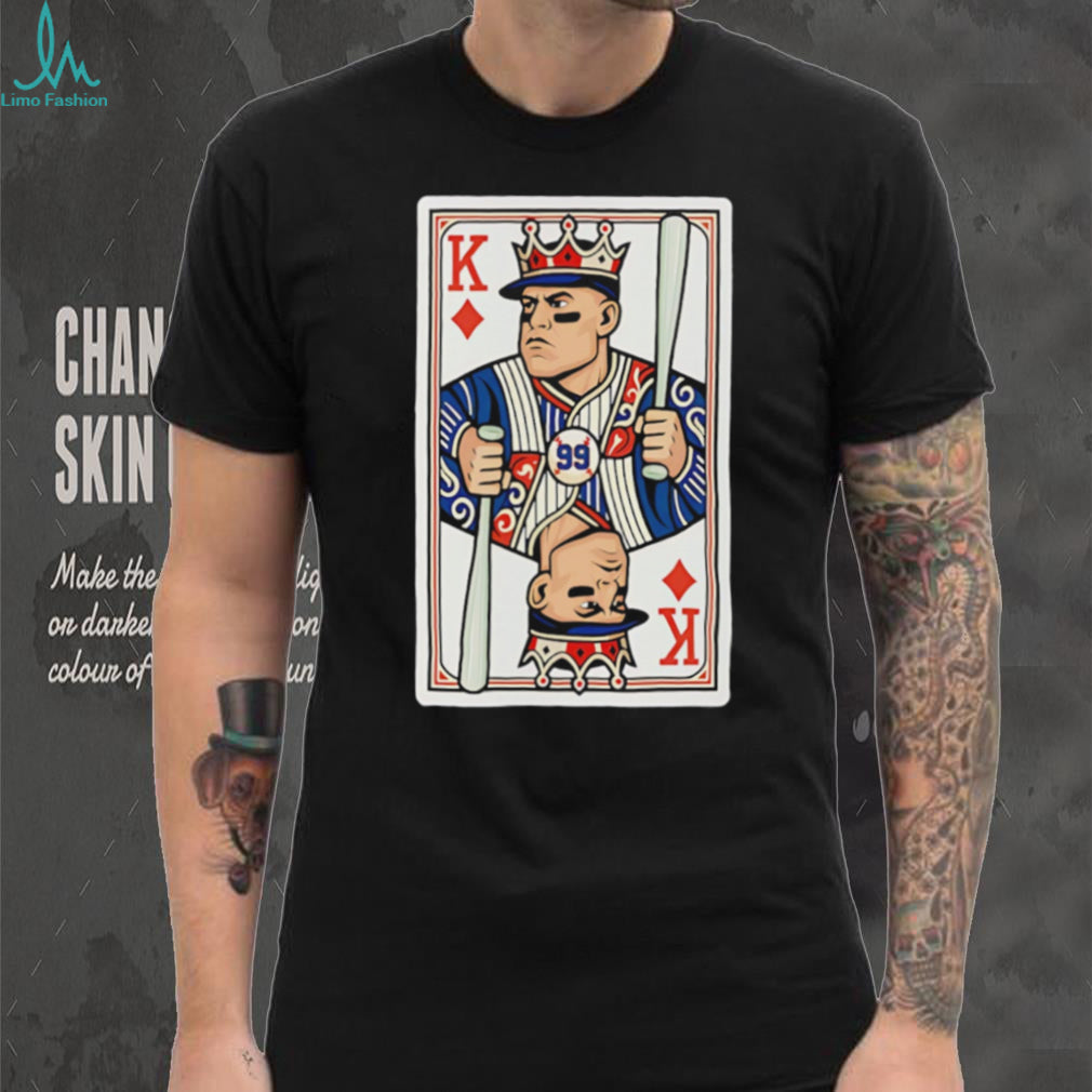 Baseball King Number 99 Playing Card Pinstripes T Shirt