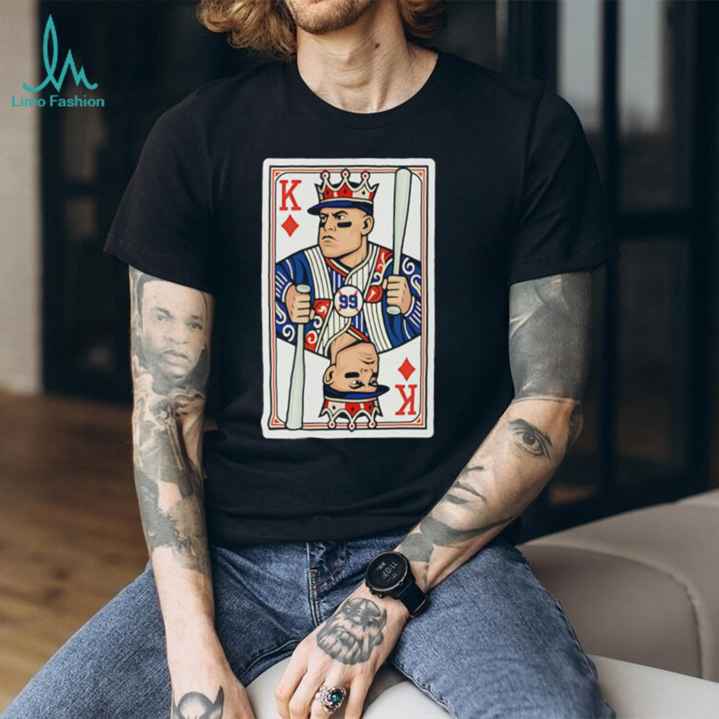 Baseball King Number 99 Playing Card Pinstripes T Shirt
