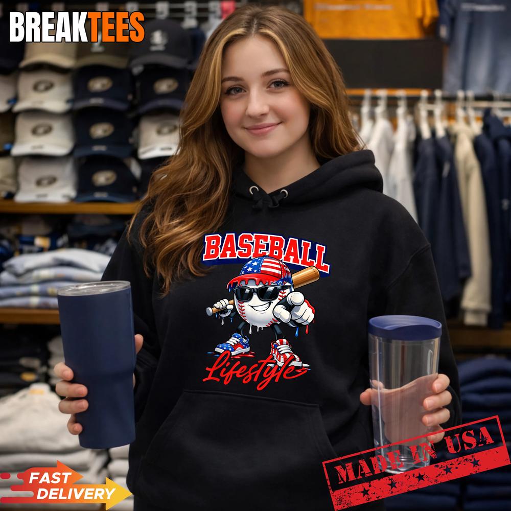 Baseball Lifestyle 2026 Mascot Art Drip Style Sunglasses Shirt