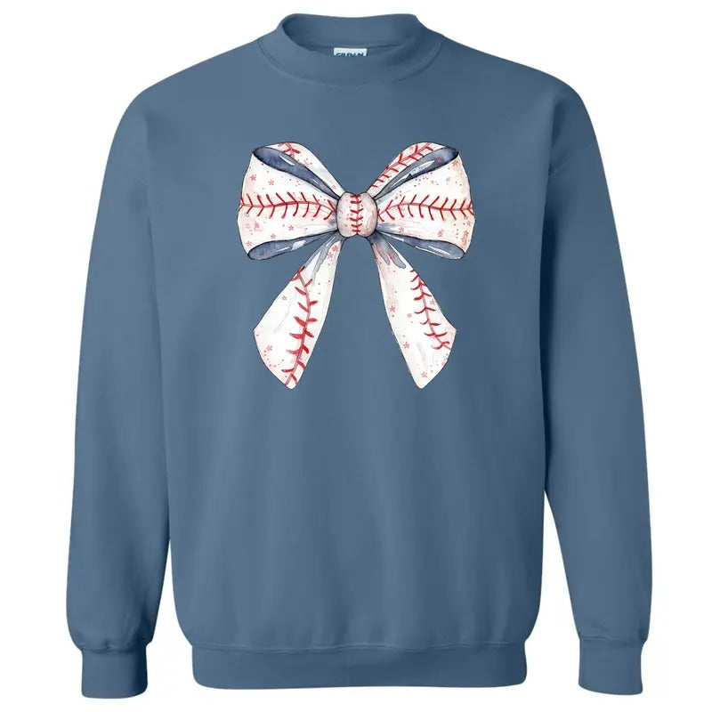 Baseball Sketched Bow Sweatshirt 'NLB' T-Shirts, Hoodie | PodTeesHub.com
