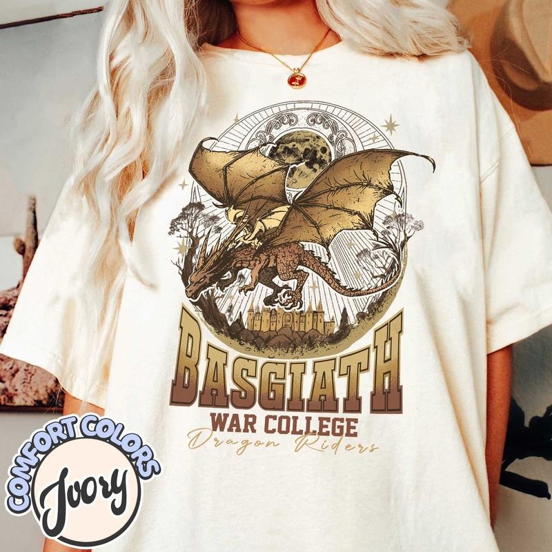 Basgiath War College Comfort Colors Shirt, Fantasy Reader Sweatshirt, Dragon Rider Basgiath War College, Book Dragon...