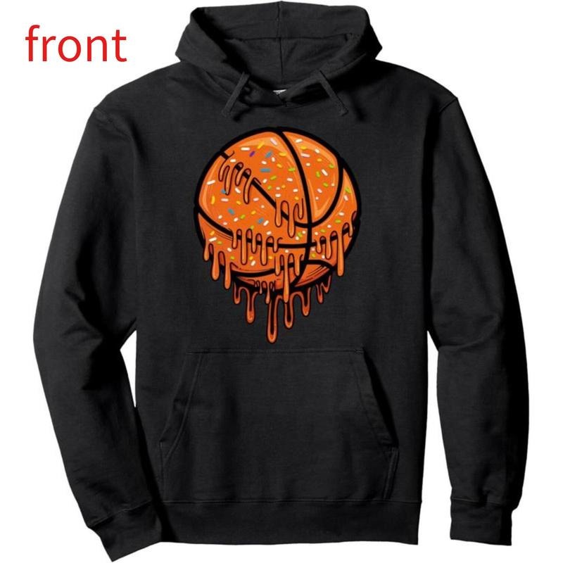 Basketball Ice Cream Drip Sprinkles Basketball Dripping Pullover Hoodie T-Shirts, Sweatshirt | PodTeesHub.com