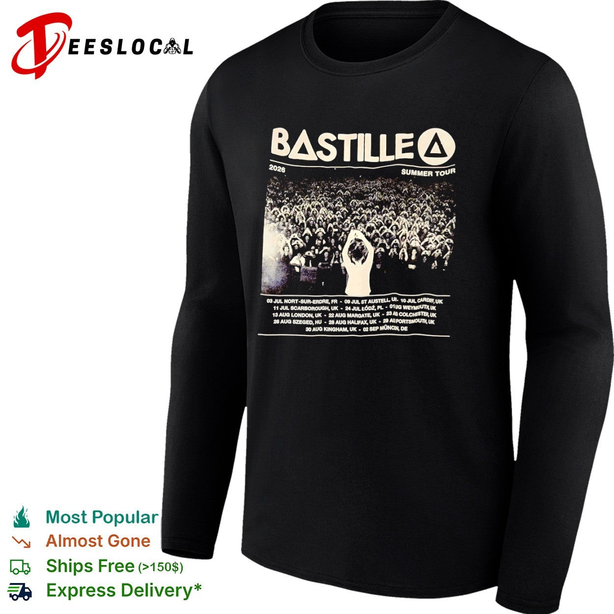 Bastille 2026 Summer Tour Concert shirt