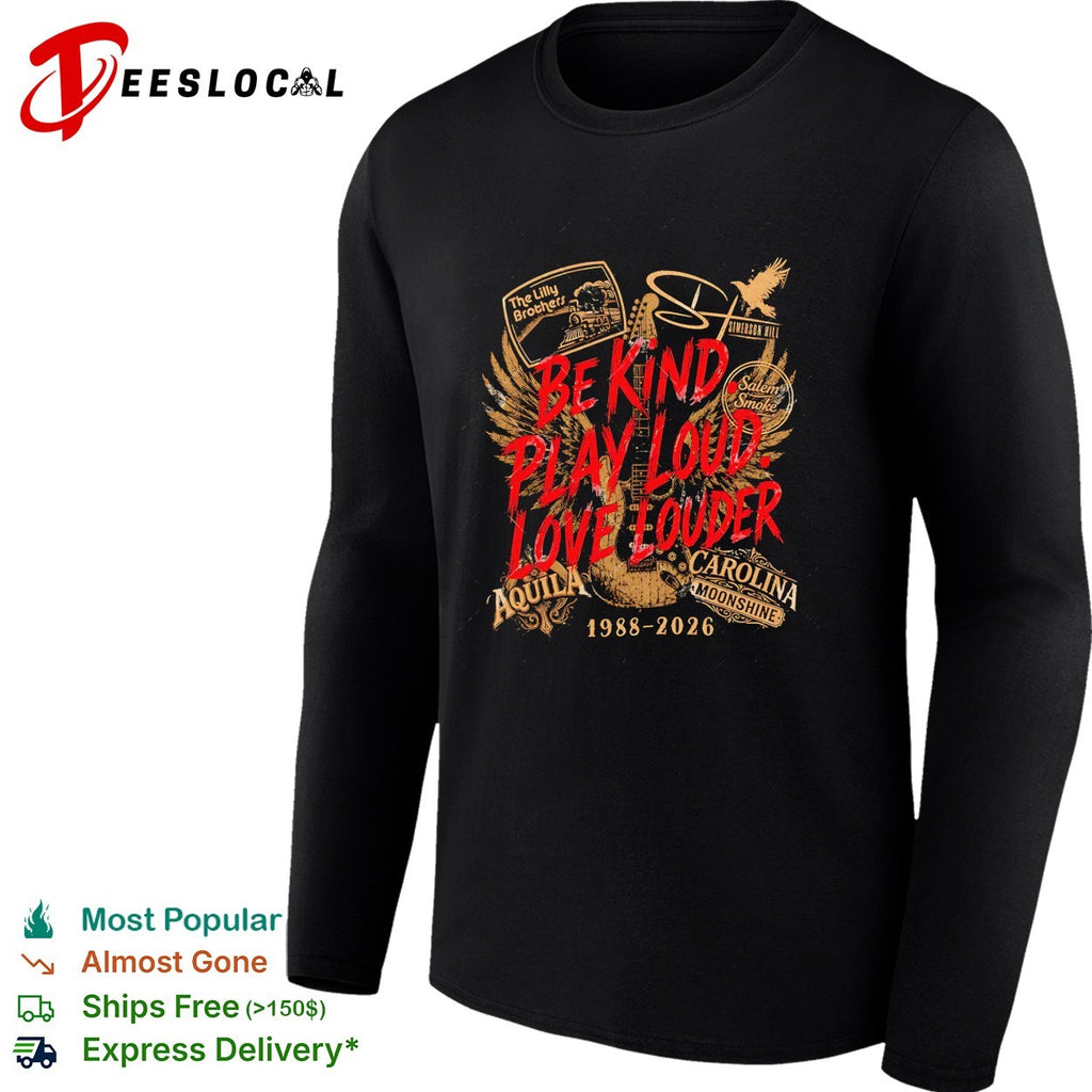 Be kind play loud love louder guitar memorial tribute 1988 2026 shirt