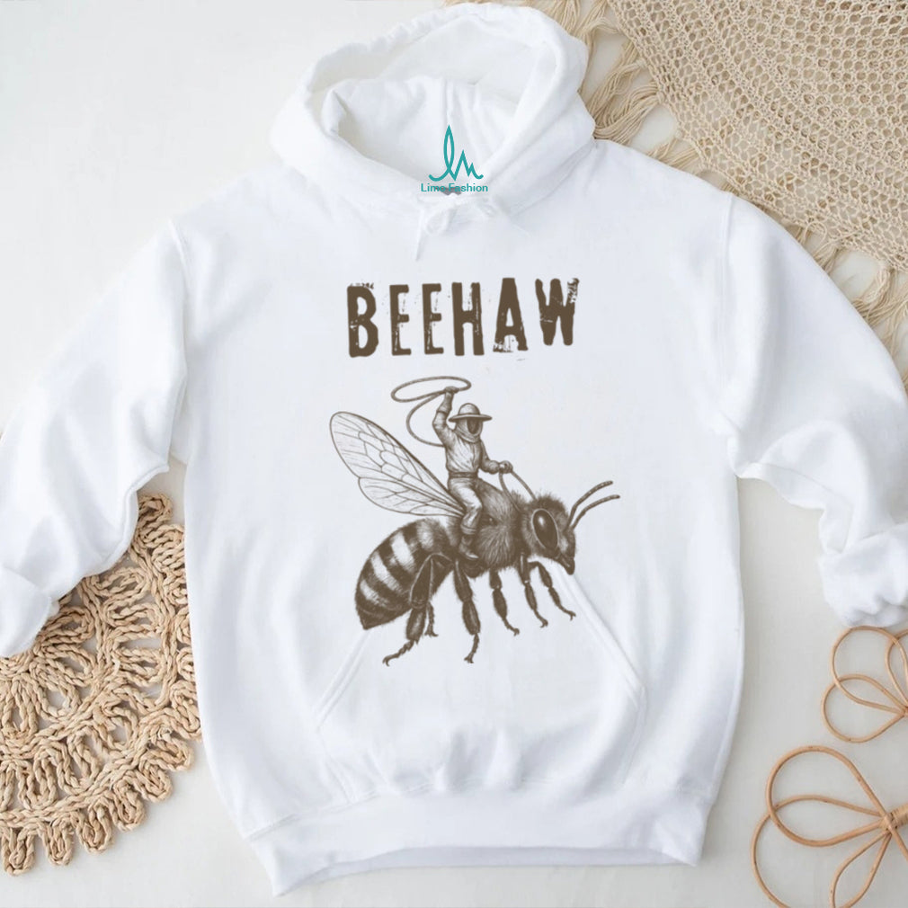 Beehaw Cowboy Beekeeper Rodeo Honey Bee Vintage Style Funny Humor Men Women Shirt