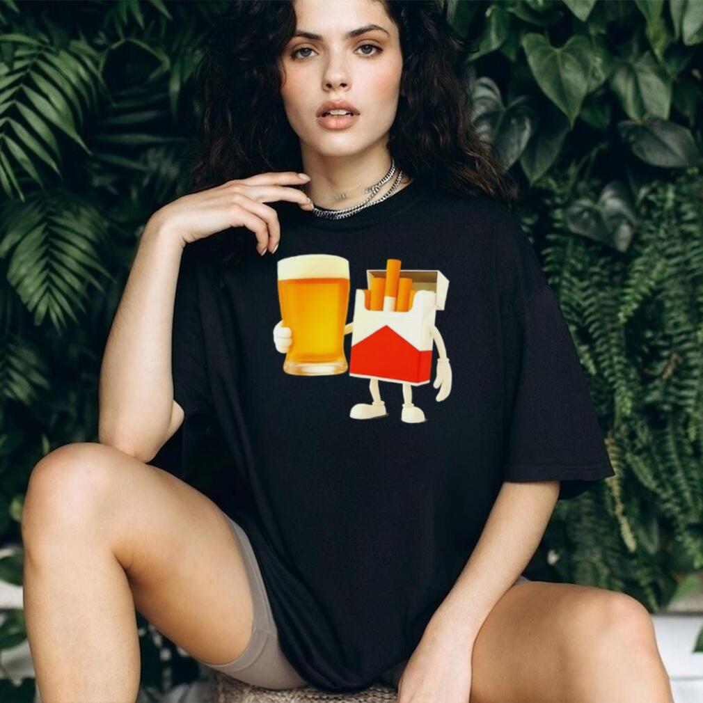 Beer and Marlboro Cigs meme shirt