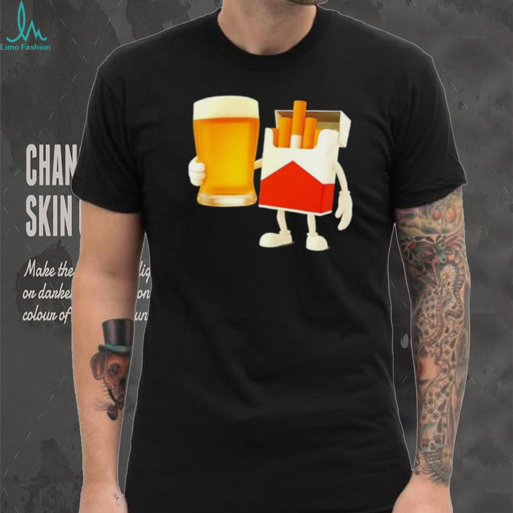Beer and Marlboro Cigs meme shirt