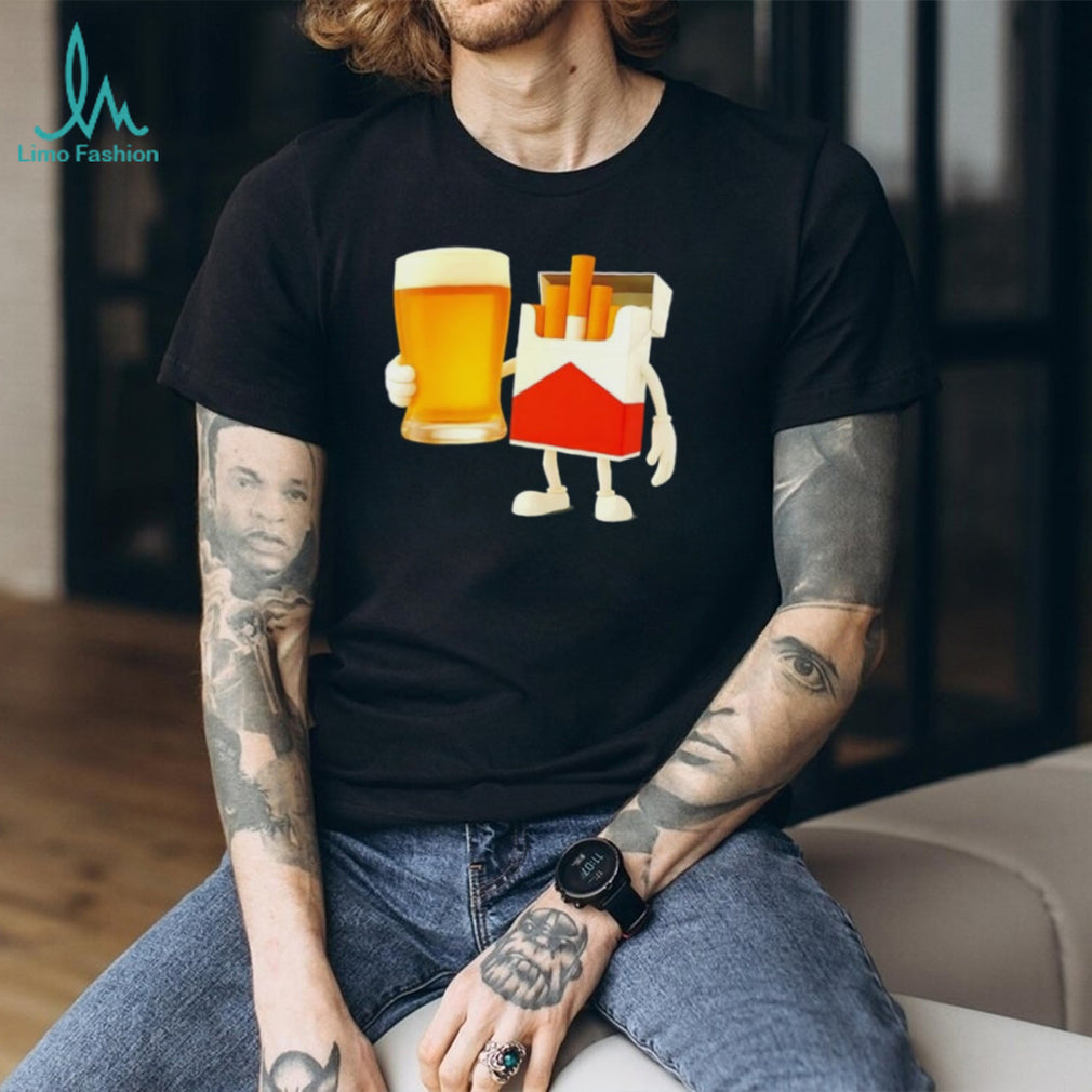 Beer and Marlboro Cigs meme shirt