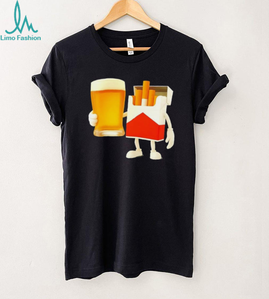 Beer and Marlboro Cigs meme shirt