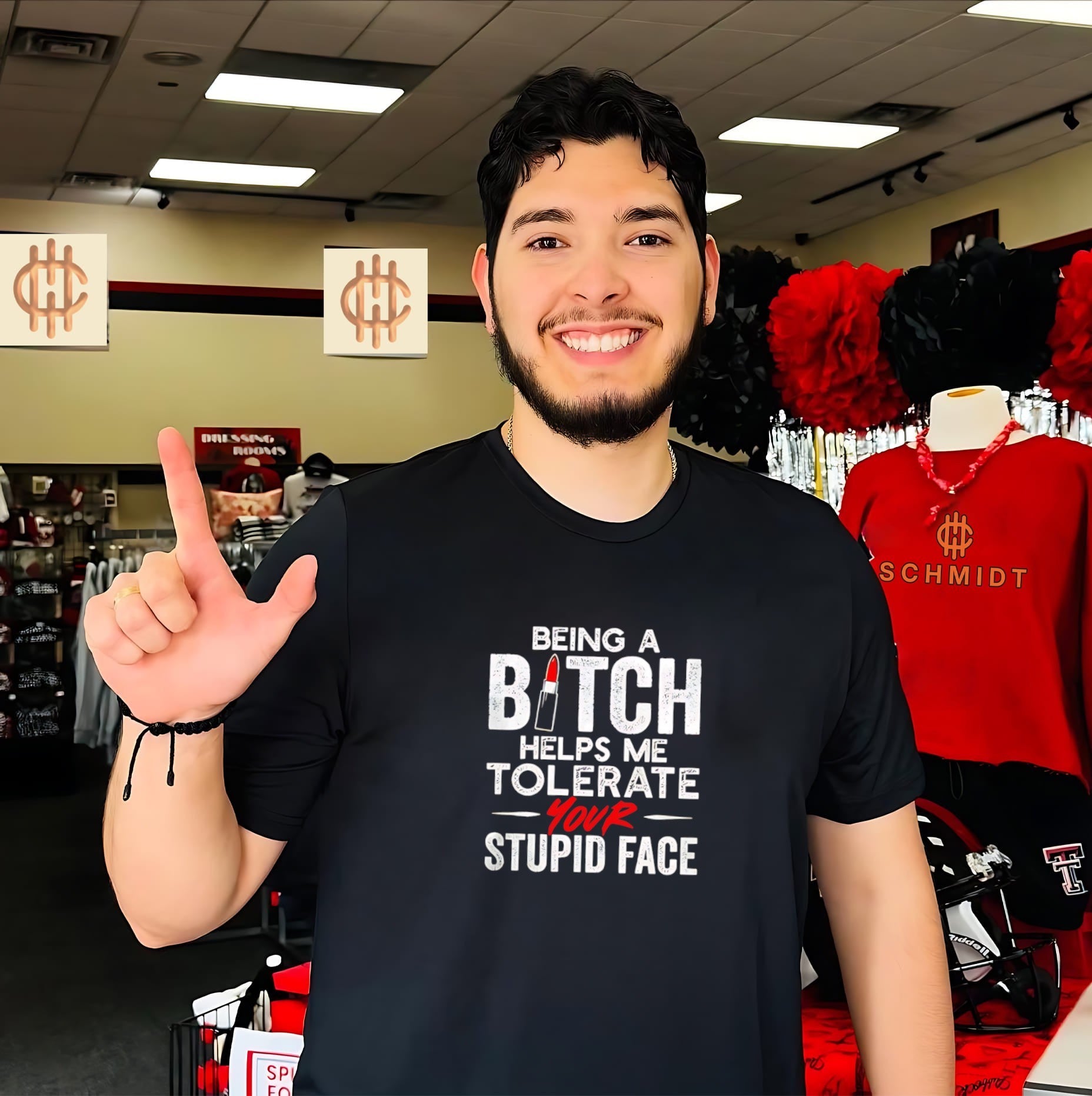 Being a bitch helps me tolerate your stupid face shirt