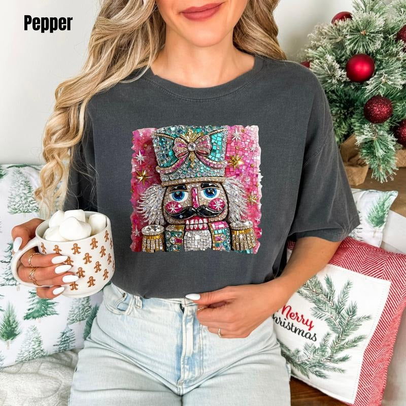 Bejeweled Mosaic Nutcracker Comfort Colors T-Shirt 'NLB' Hoodie, Sweatshirt | PodTeesHub.com
