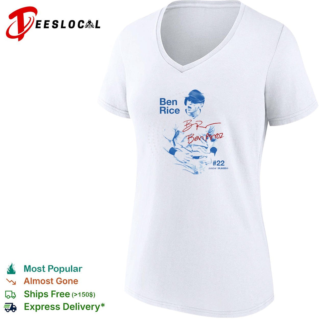 Ben Rice New York Yankees Ben Arroz portrait signature shirt