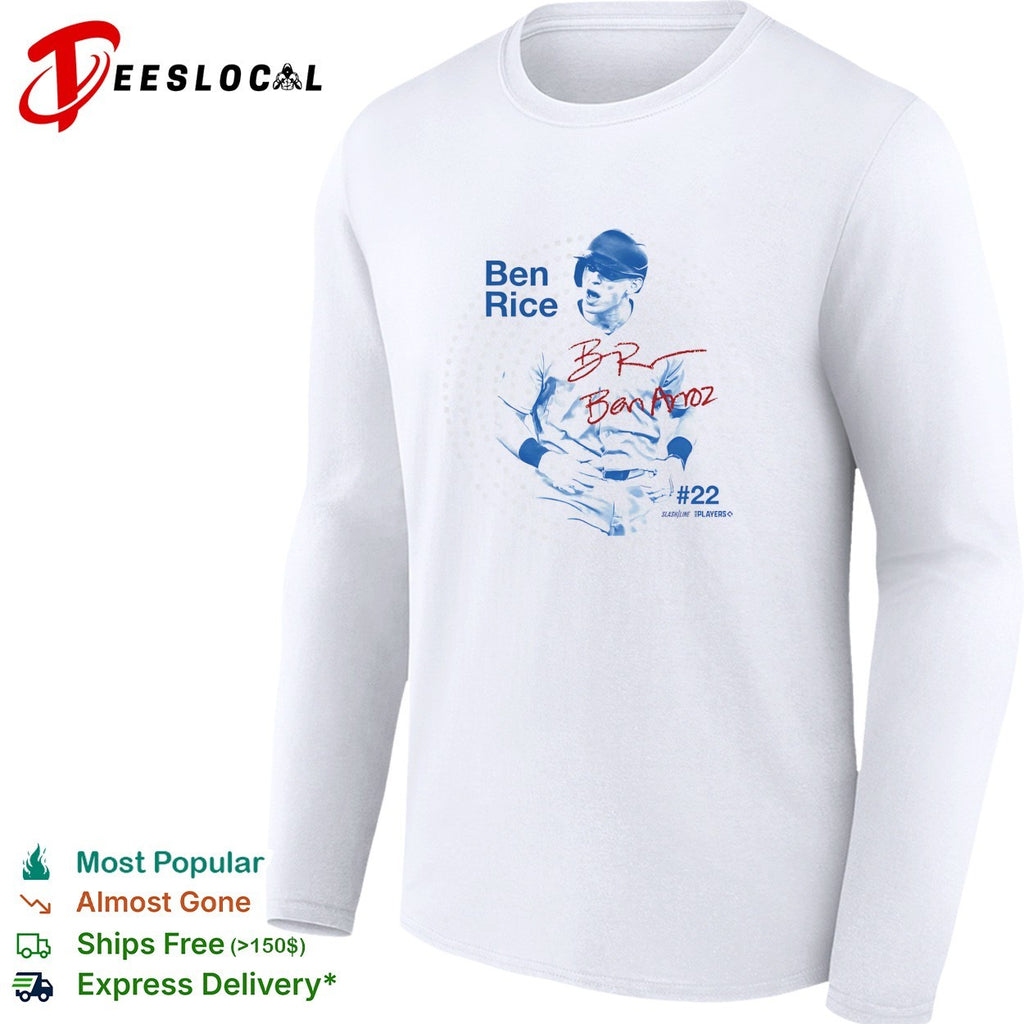 Ben Rice New York Yankees Ben Arroz portrait signature shirt
