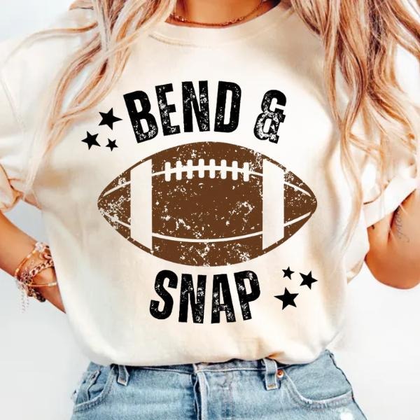 Bend And Snap Football T-Shirt - Unisex Comfortable 100% Cotton Game Day Tee for Indoors