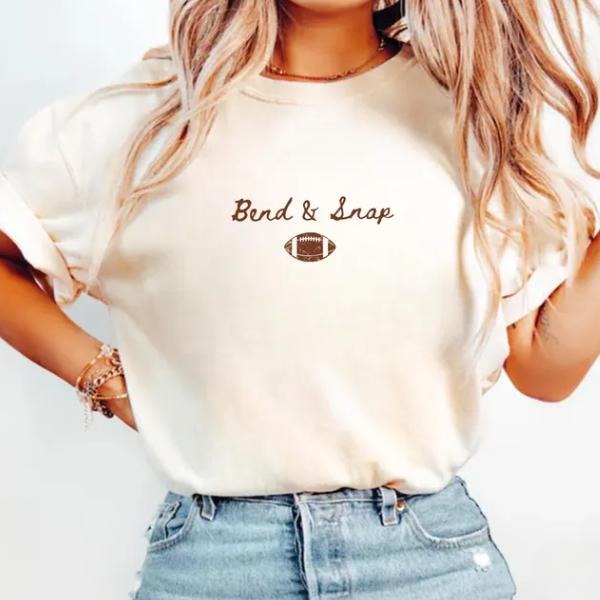 Bend and Snap Shirt Funny Football Mom Tee Women's Football Gift Fall Season Game Day Unisex TShirt Hoodie, Sweatshirt