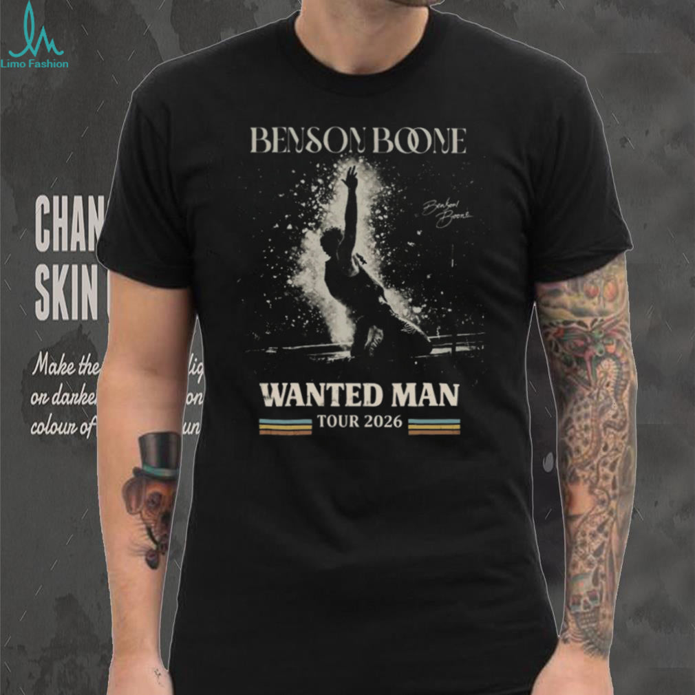 Benson Boone Wanted Man Tour 2026 Concert Vintage Retro Style Fans Shirt