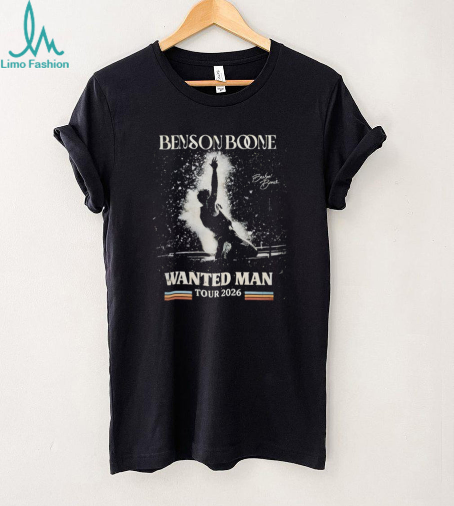 Benson Boone Wanted Man Tour 2026 Live On Stage Concert T Shirt