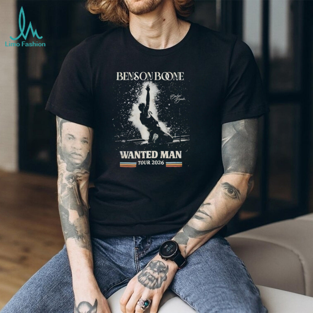 Benson Boone Wanted Man Tour 2026 Live On Stage Concert T Shirt