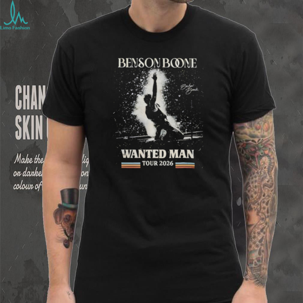 Benson Boone Wanted Man Tour 2026 Live On Stage Concert T Shirt