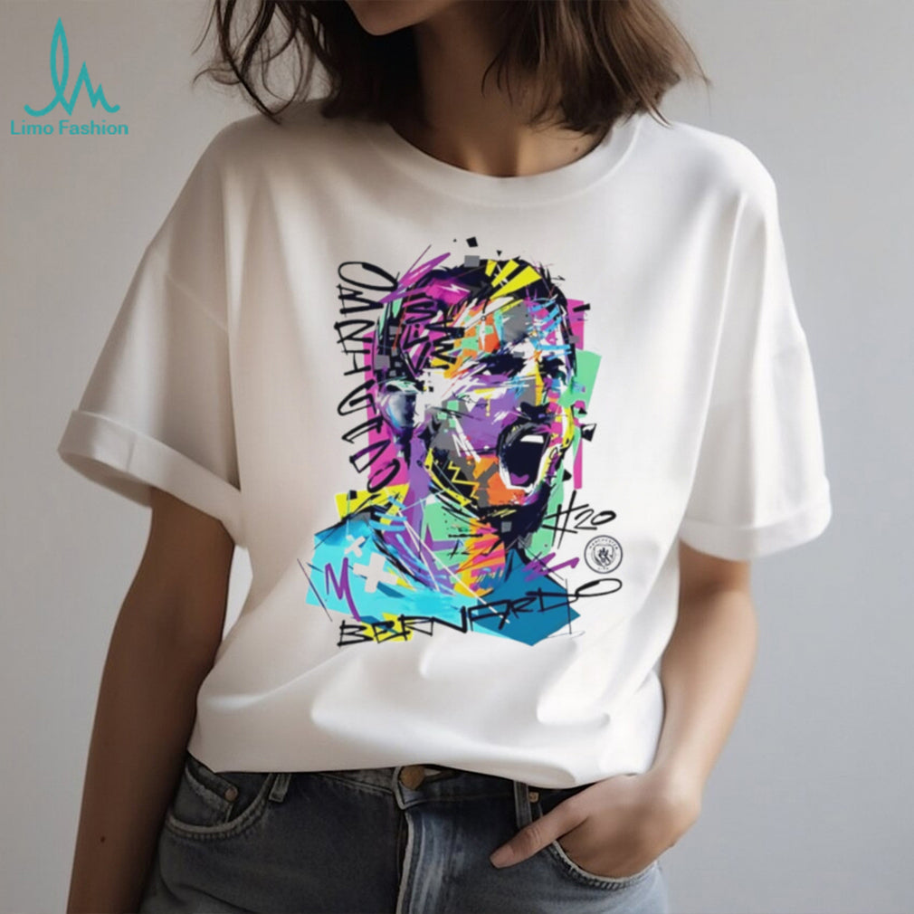 Bernardo Silva Manchester City Abstract Art Soccer T Shirt