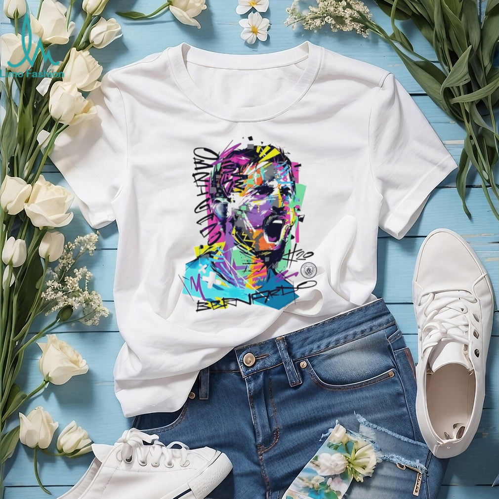 Bernardo Silva Manchester City Abstract Art Soccer T Shirt
